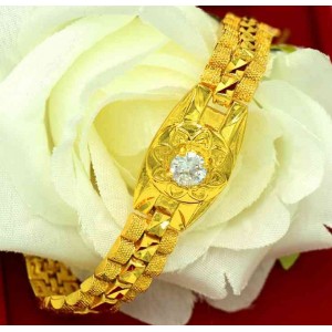 越南沙金黃銅真空電鍍黃金婚慶手錶鏈男女鑲嵌莫桑鑽