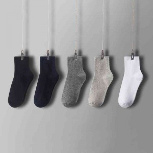 Cotton medium tube socks Autumn and winter 100% cotton youth stockings