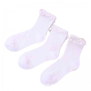 Women&#039;s medium tube lace sports versatile cotton socks