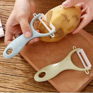 素色陶瓷削皮刀厨房刨刀去皮器削苹果刮皮刀