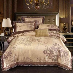 Cross-border Home Textile Satin Jacquard four-piece sets of European and American Foreign Trade Bedding