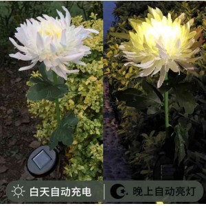 Outdoor solar chrysanthemum lamp, LED lawn lamp