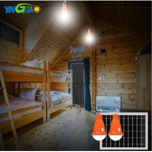 Solar LED bulb lamp Outdoor portable camping emergency lamp Courtyard split chandelier High brightness
