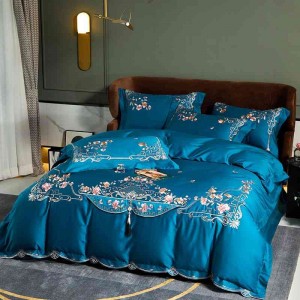 High end 120 thread long staple cotton embroidery four piece set