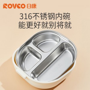 Special water filled insulation bowl for children Stainless steel anti falling and anti scalding children's dining plate