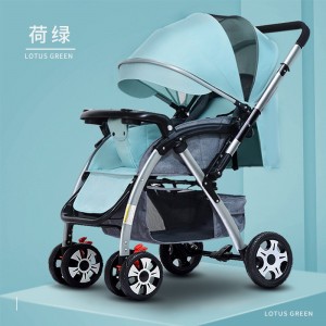 新款婴儿推车可坐可躺婴儿车折叠四季童车宽大空间儿童推车
