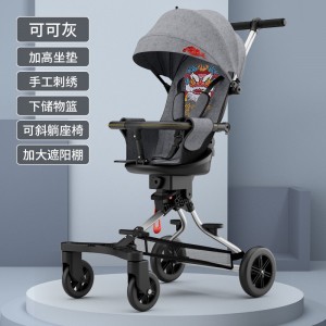 Portable folding two-way high landscape cart for children 1-4 years old