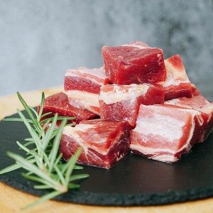 Flank frozen beef cubes 500g