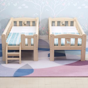小孩床带护栏婴儿床加宽拼接床 加强型三面护栏