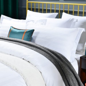 Five-star cotton hotel four-piece set of pure cotton white hotel bedding