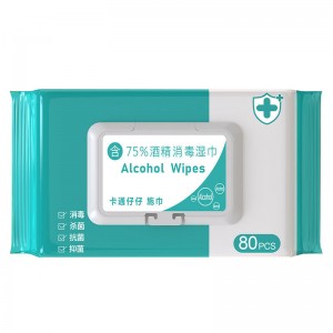 Medical grade alcohol disinfection wipes 75% degree sterilization household hygiene wipes