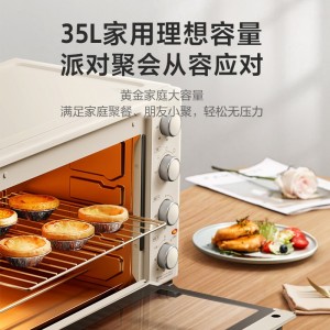 Midea household multi-functional electric oven mechanical operation independent temperature control