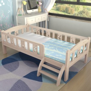 小孩床帶護欄嬰兒床加寬拼接床加强型三面護欄
