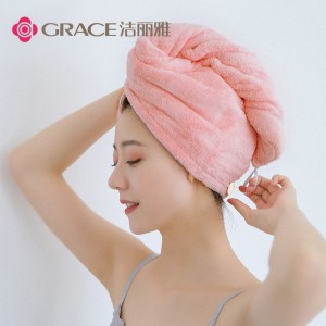 Long hair cap. Soft and strong water absorption. Baotou. Quick drying towel