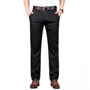 Men&#039;s solid black dress pants
