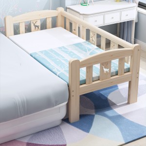 小孩床带护栏婴儿床加宽拼接床 加强型三面护栏