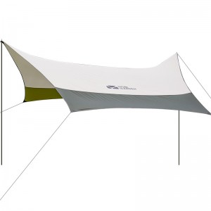 Outdoor camping rain cloth rain proof sunshade large space hexagonal polyester canopy waterproof cloth