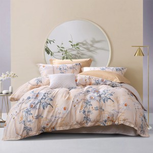 Bed four piece printed bed sheet quilt cover cotton bedding set