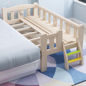 小孩床帶護欄嬰兒床加寬拼接床加强型三面護欄