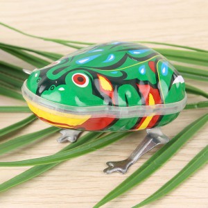 장난감 양철 개구리 태엽 개구리 태엽 장난감 