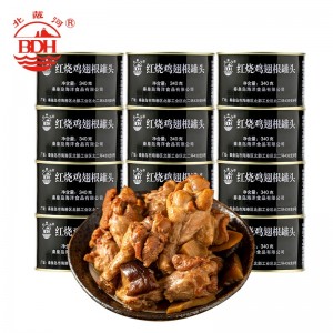 훙사오닭날개 뿌리 통조림 닭고기 제품 즉석 하식 음식 작은 닭다리 숙식 340g * 12캔 