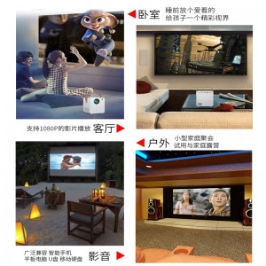 新款Y9手机投影仪家用办公1080P全高清微型卧室投影机WiFi智能家庭影院