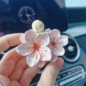 Car INS Peach Blossom Air Outlet Peach Blossom Air Conditioner Mouth Decorative Perfume