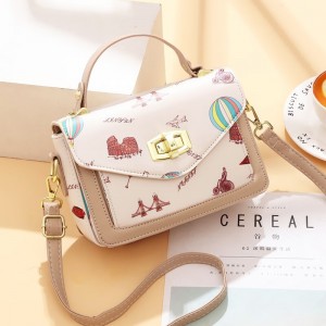 Autumn and winter new printed single shoulder bags, small square bags, women&#039;s single shoulder messenger bags