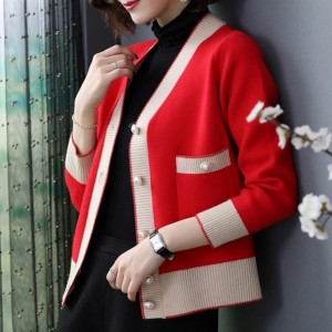Short loose sweater spring and autumn fashion knitted cardigan coat