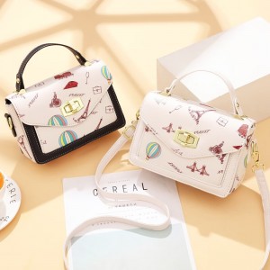 Autumn and winter new printed single shoulder bags, small square bags, women&#039;s single shoulder messenger bags