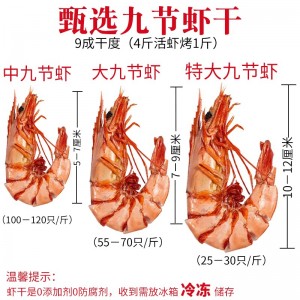 九節蝦蝦幹蝦幹即食烤蝦幹大蝦幹海蝦幹對蝦幹