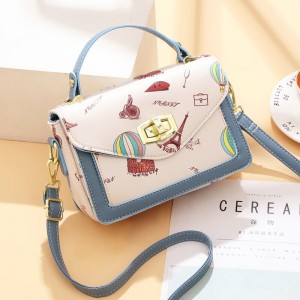 Autumn and winter new printed single shoulder bags, small square bags, women&#039;s single shoulder messenger bags