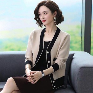 Short loose sweater spring and autumn fashion knitted cardigan coat