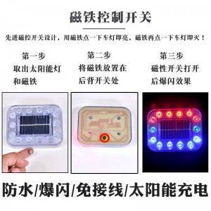 Solar warning light for automobile rear end collision prevention