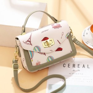 Autumn and winter new printed single shoulder bags, small square bags, women&#039;s single shoulder messenger bags