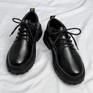 黑色英伦运动商务正装夏季休闲鞋