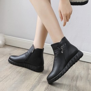 Women&#039;s shoes for the middle-aged and elderly, anti-skid short boots, wool elderly cotton shoes