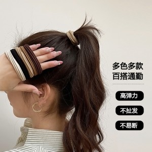 High elastic jointless rubber band for women to tie head, ball head, ponytail hairband, not hurt hair, simple headband, leather sleeve, hair accessories