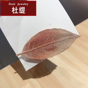 Embroidered leaves bangclip BB clip Elegant gradual change hairclip Side clip