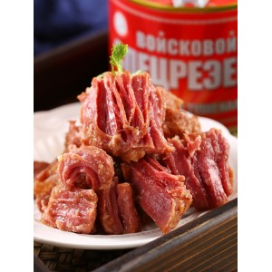 牛肉罐頭俄羅斯風味即食大塊紅燒肉無澱粉速食下酒菜熟食525g食品