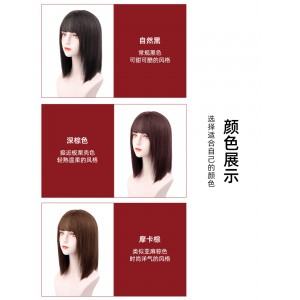 Wigs Women&#039;s long hair Real hair Natural wig cover