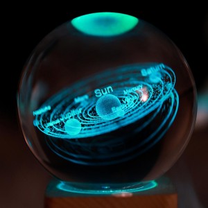 芷墨水晶球3D內雕立體雕刻宇宙星空系列銀河系擺件生日禮物