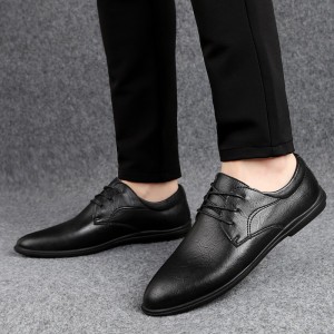 Men&#039;s youth formal shoes Soft leather shoes Pointed work shoes