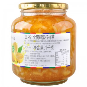 Quannan honey lemon tea 1kg cold and hot tea drink with pulp