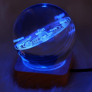 芷墨水晶球3D內雕立體雕刻宇宙星空系列銀河系擺件生日禮物