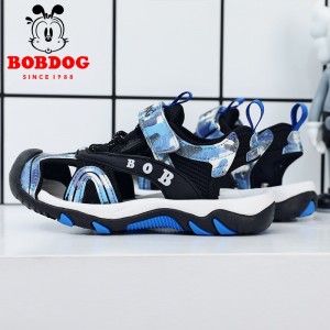 Boys&#039; and girls&#039; beach sandals, middle age children&#039;s breathable Baotou shoes