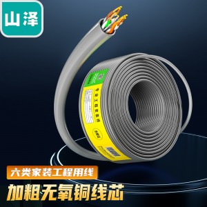 SAMZHE CAT6 network cable (0.51 ± 0.02mm) CAT6 unshielded gigabit network cable pure copper core home wiring network cable 25m BH6025