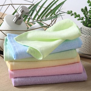 小毛巾5条 竹纤维毛巾洗脸方巾
