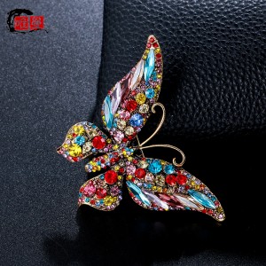 Acrylic butterfly brooch exaggerated crystal high-grade jewelry women&#039;s clothing pin