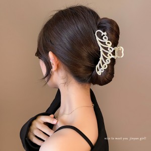 Metal clip hairpin women&#039;s large hair clip 2022 new high-end shark clip headwear